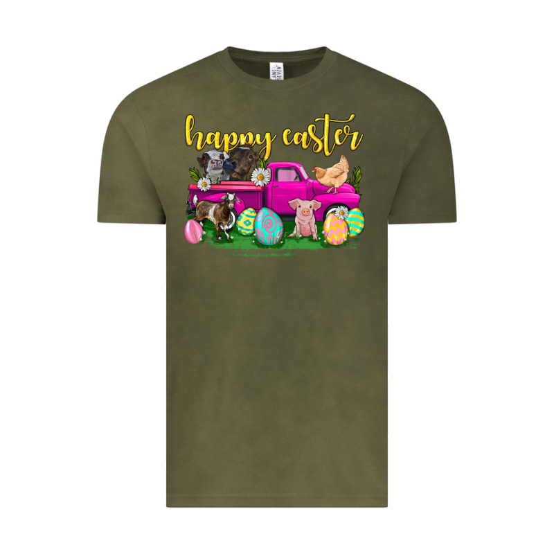 Happy Easter Truck With Farm Animal Vintage Tee by Neo Western | Teevron