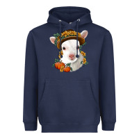 Navy cute baby lamb thanksgiving nancy Heavyweight Hoodie - NancyCooperArtShop