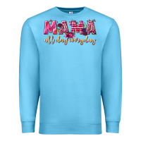 Ocean Blue mama all day everyday Premium Sweatshirt - NancyCooperArtShop
