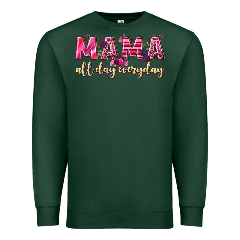 Mama All Day Everyday Premium Sweatshirt by NancyCooperArtShop | Teevron