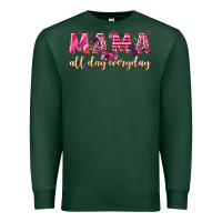 Sports Green mama all day everyday Premium Sweatshirt - NancyCooperArtShop