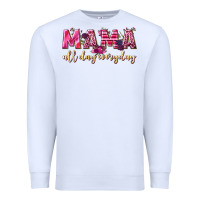 White mama all day everyday Premium Sweatshirt - NancyCooperArtShop