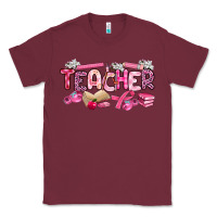 Burgundy breast cancer teacher Classic Tee - Artiststas