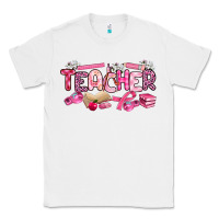 White breast cancer teacher Classic Tee - Artiststas