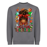 Storm santa's favorite secretary afro messy bun Heavyweight Sweatshirt - texasbilliewilder