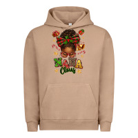Pigment Burro Nana Claus Afro Messy Bun Urban Hoodie - texasbilliewilder