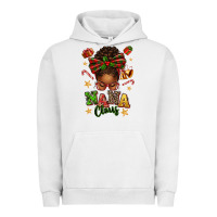 Pigment Lunar Rock Nana Claus Afro Messy Bun Urban Hoodie - texasbilliewilder
