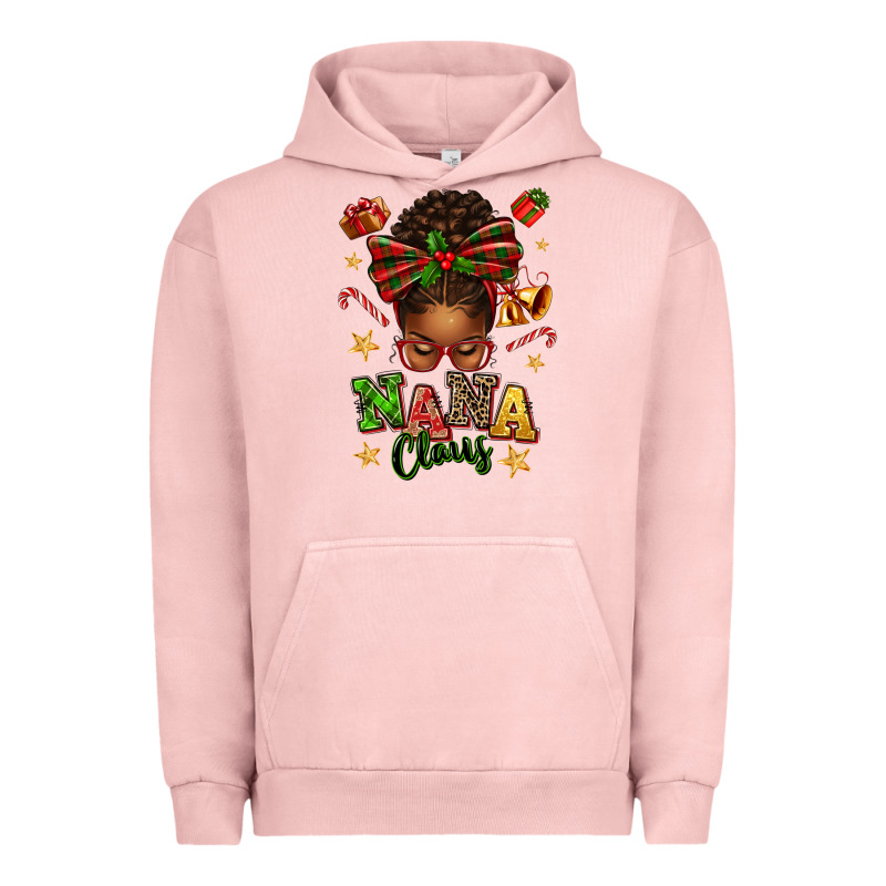 Nana Claus Afro Messy Bun Urban Hoodie by texasbilliewilder | Teevron