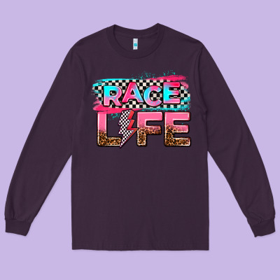 Race Life Long Sleeve Tee Designed By Adodesignshop