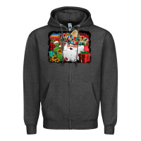 Charcoal Heather Santa Claus Spanish Christmas Zipper Hoodie - Jasminsmagicworld