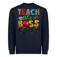 Navy teach like a boss Heavyweight Sweatshirt - Zillion Design Studio