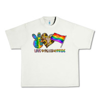 Pistachio peace love pride Urban Heavy Tee - CowhideDigitalArt