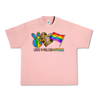 Salmon peace love pride Urban Heavy Tee - CowhideDigitalArt
