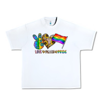 White peace love pride Urban Heavy Tee - CowhideDigitalArt
