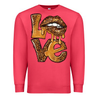 Cardinal love leopard with lips Premium Sweatshirt - NancyCooperArtShop
