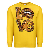Lemon love leopard with lips Premium Sweatshirt - NancyCooperArtShop