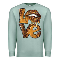 Love Leopard With Lips Premium Sweatshirt | Teevron