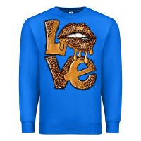 True Royal love leopard with lips Premium Sweatshirt - NancyCooperArtShop