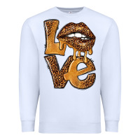 White love leopard with lips Premium Sweatshirt - NancyCooperArtShop