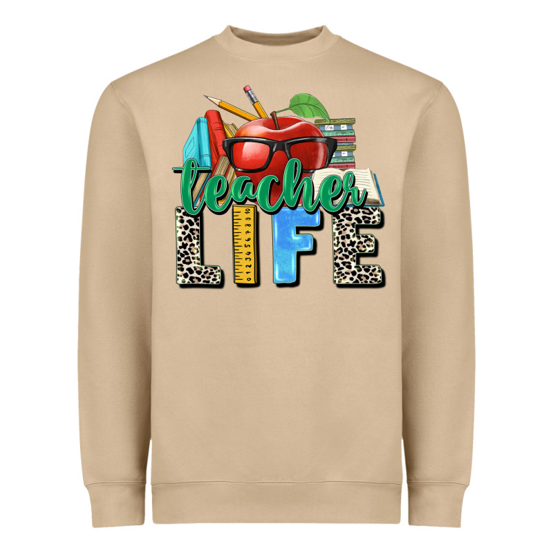 Teacher Life Heavyweight Sweatshirt by Zillion Design Studio | Teevron