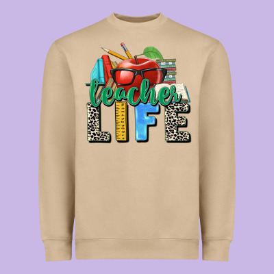 Teacher Life Heavyweight Sweatshirt Designed By Zillion Design Studio
