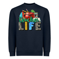 Navy teacher life Heavyweight Sweatshirt - Zillion Design Studio