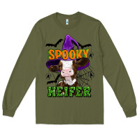 Army Green Spooky heifer halloween Long Sleeve Tee - Artiststas