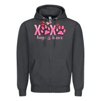 Smoke xoxo hugs and kisses paws Zipper Hoodie - NancyCooperArtShop