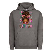 Pigment Tornado Afro Messy Bun Cat Mom Urban Hoodie - texasbilliewilder