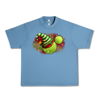 Pebble Blue Tennis Christmas With Racket And Hat Urban Heavy Tee - FaDigitalArtStudio