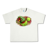 Pistachio Tennis Christmas With Racket And Hat Urban Heavy Tee - FaDigitalArtStudio