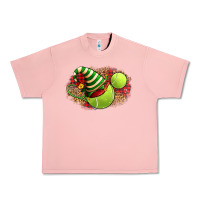 Tennis Christmas With Racket And Hat Urban Heavy Tee | Teevron