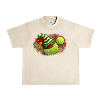 Sandshell Tennis Christmas With Racket And Hat Urban Heavy Tee - FaDigitalArtStudio