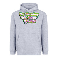 Heather Grey on tuesday we wear beads Heavyweight Hoodie - MaliasSmallBusiness