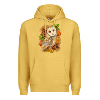 Antique Gold Fall Owl Premium Hoodie - LillyAllenDesigns
