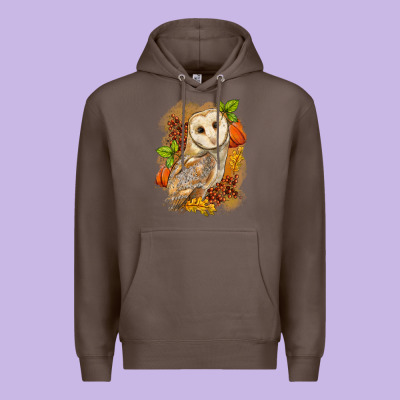Fall Owl Premium Hoodie Designed By Lillyallendesigns