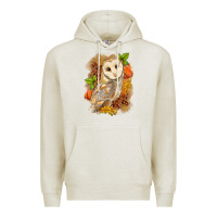 Oatmeal Heather Fall Owl Premium Hoodie - LillyAllenDesigns