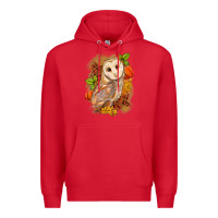 Red Fall Owl Premium Hoodie - LillyAllenDesigns