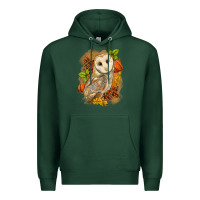Sports Green Fall Owl Premium Hoodie - LillyAllenDesigns