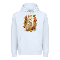 White Fall Owl Premium Hoodie - LillyAllenDesigns
