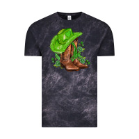 Cloud Black green  cowgirl and roses Vintage Tee - AdoDesignShop