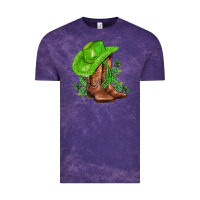 Cloud Purple green  cowgirl and roses Vintage Tee - AdoDesignShop