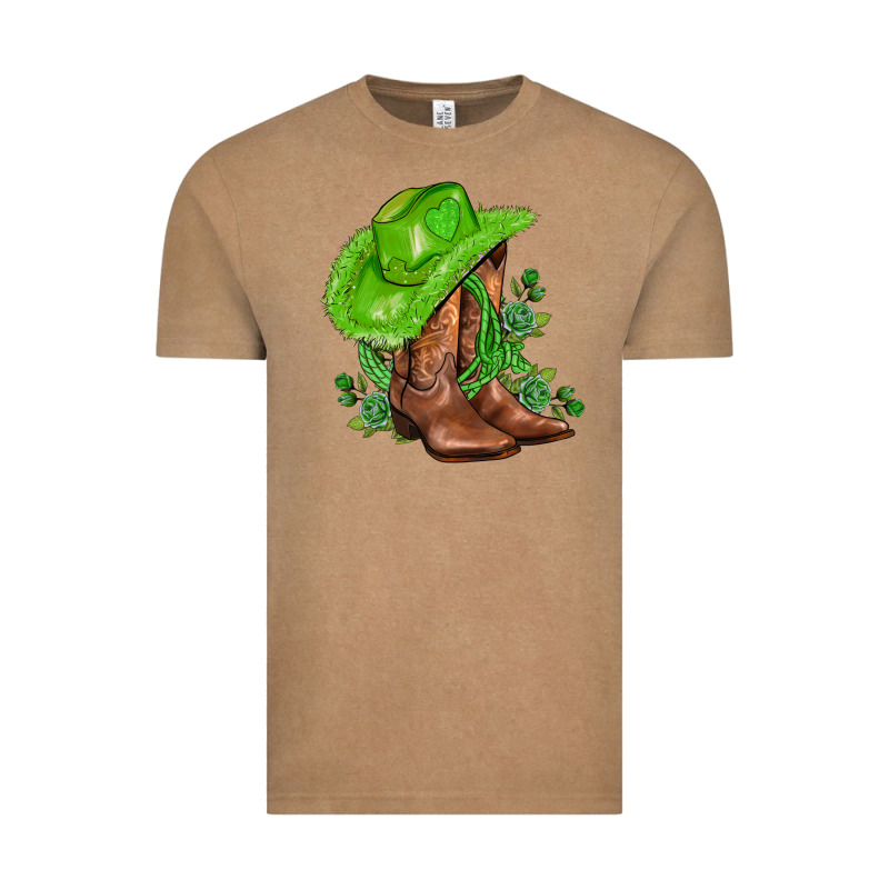 Green  Cowgirl And Roses Vintage Tee by AdoDesignShop | Teevron