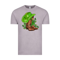 Vintage Zinc green  cowgirl and roses Vintage Tee - AdoDesignShop