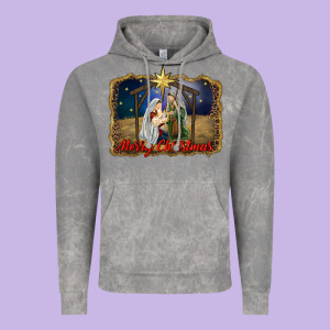 Merry Christmas Holy Family Vintage Hoodie Designed By Ranaportraitstore