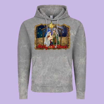 Merry Christmas Holy Family Vintage Hoodie Designed By Ranaportraitstore