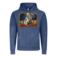 Vintage Denim merry christmas holy family Vintage Hoodie - RanaPortraitStore