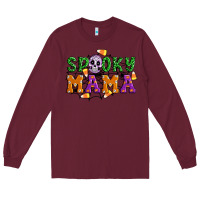 Burgundy Spooky mama Long Sleeve Tee - Artiststas