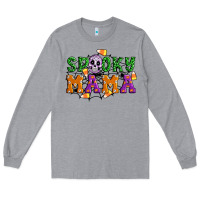 Heather Grey Spooky mama Long Sleeve Tee - Artiststas