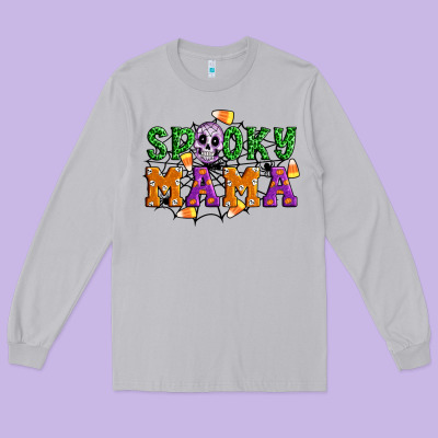 Spooky Mama Long Sleeve Tee Designed By Artiststas